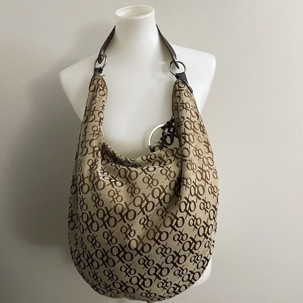 Vintage Y2K XOXO Tan and Brown Hobo Bag Casual Chic